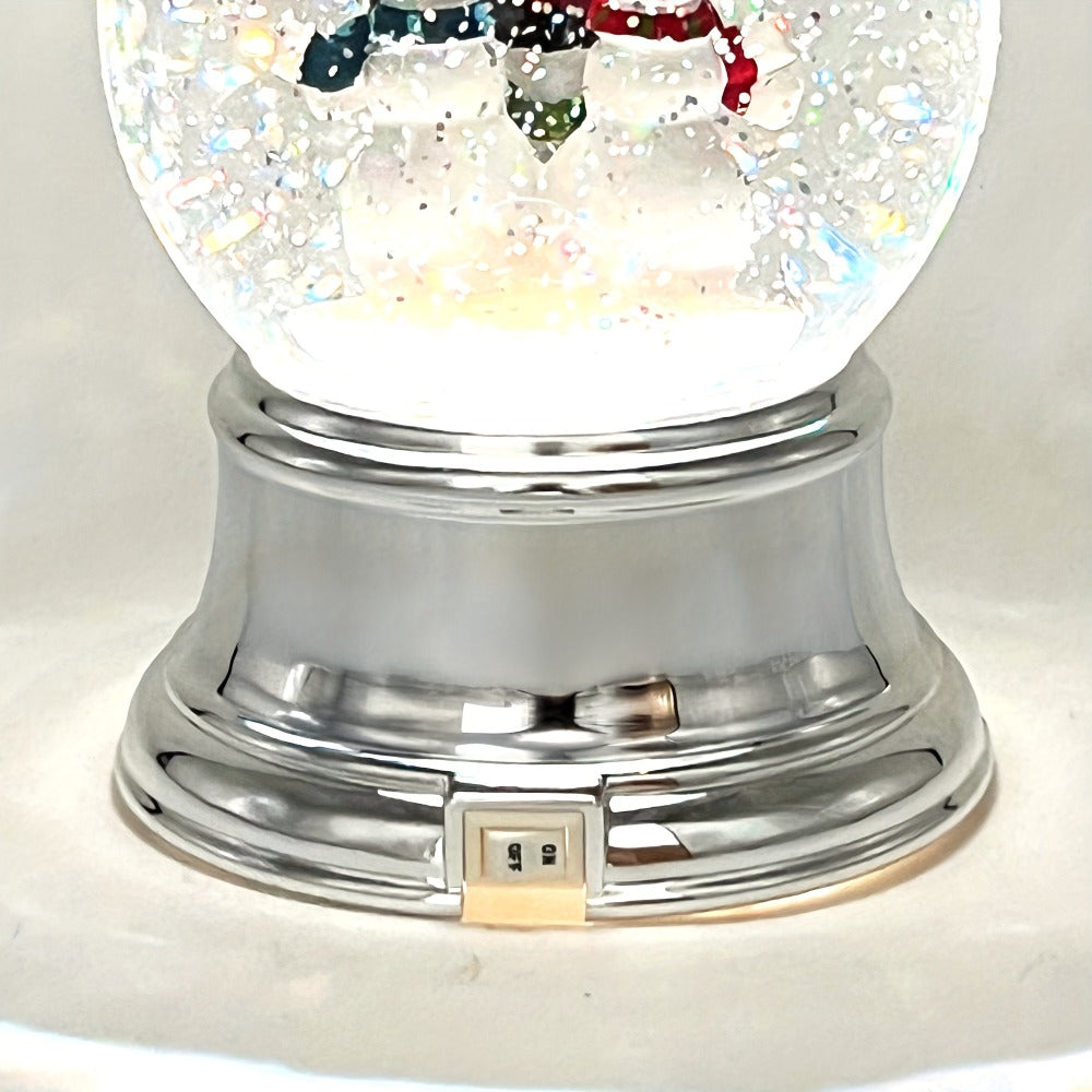 Snowman Water Globe Candle Holder Pedestal Compatible with Bath & Body Works 3-Wick Candles – Winter Christmas Centerpiece Table Decor