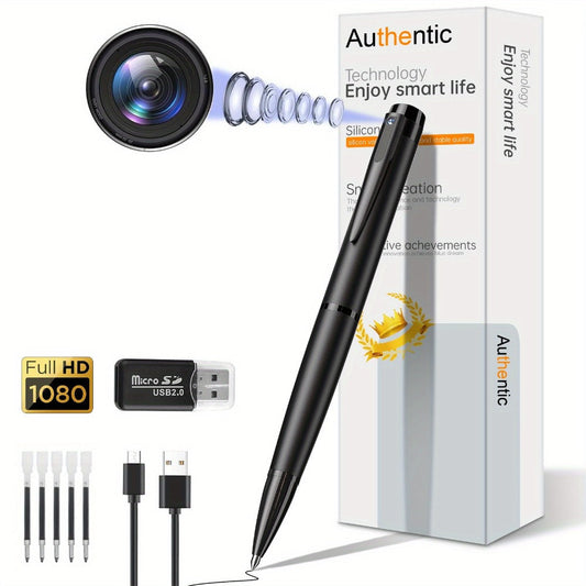 1080P Spy Pen Camera with 64GB Memory Card Included Portable Hidden Camera Night Vision AI Motion for an Everyday Personal Care Routine