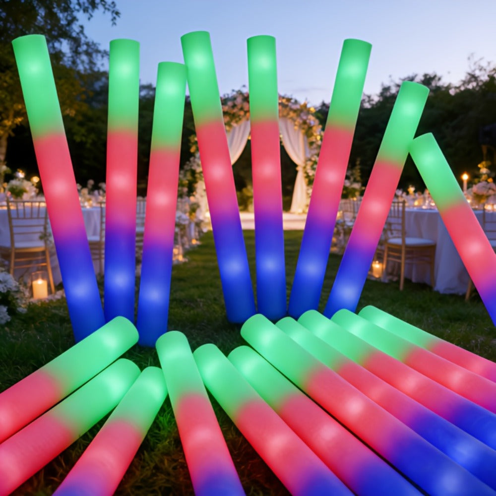 LED Light Up Foam Glow Wands 27/30 Pack with the Listed Color, Size or Set Options for Everyday Use