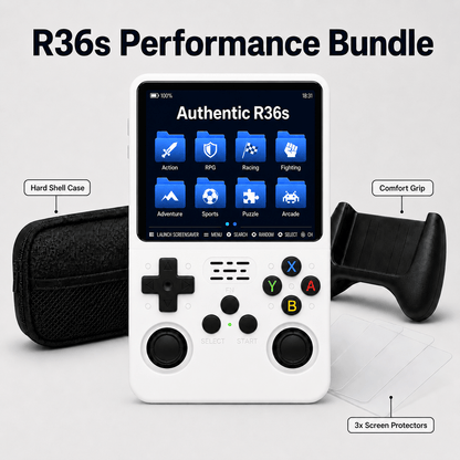 R36S Retro Handheld Game Console ArkOS 3.5" IPS Screen 64GB 128GB, Portable Emulator Gaming Device USB-C 10Hr Battery