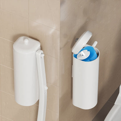 Disposable Toilet Brush Cleaning System with Bracket & Replaceable Heads – Deep Clean Toilet Bathroom Cleaning Kit