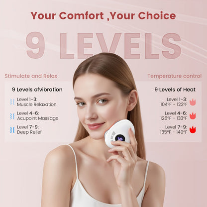 Gua Sha Electric Facial Sculpting Tool, 9-Speed Vibration & 9-Speed Heat, Face Lifting Lymphatic Drainage Massager for & Contouring
