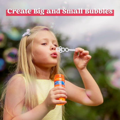 Party Favors Bubble Bottles with Wands, 4 oz Each in 6-, 12- or 24-Piece Event Packs for Celebrations