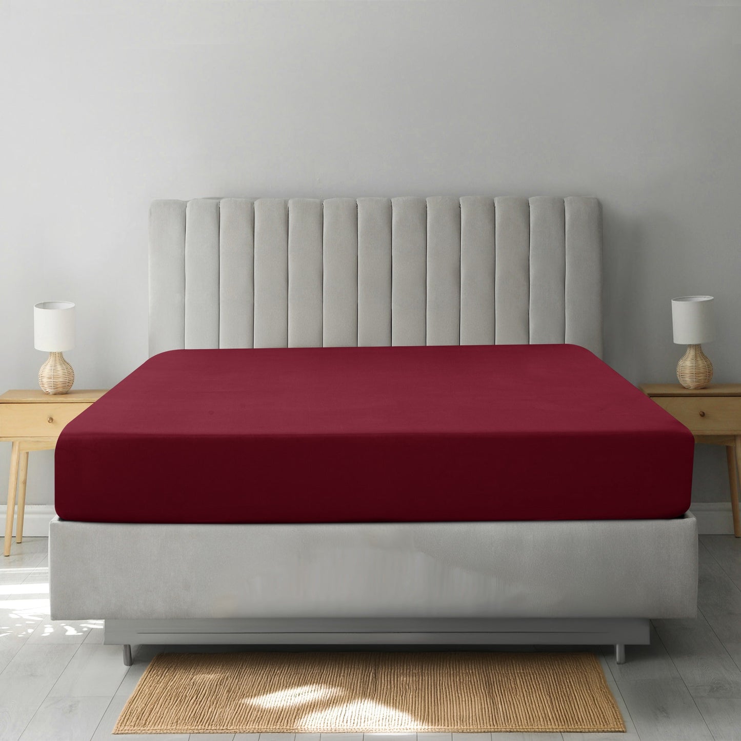 Deep-Pocket Brushed Microfiber Fitted Sheet in Nine Colors and Twin XL to California King Sizes