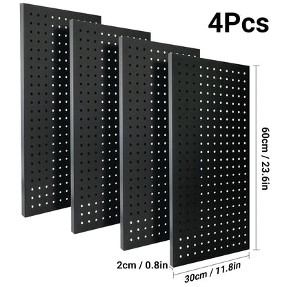 Metal Pegboard Wall Panels Garage Tool Storage Organizer Steel Peg Board Wall Mounted Workshop Shed Craft Room 2 Pack 4 Pack