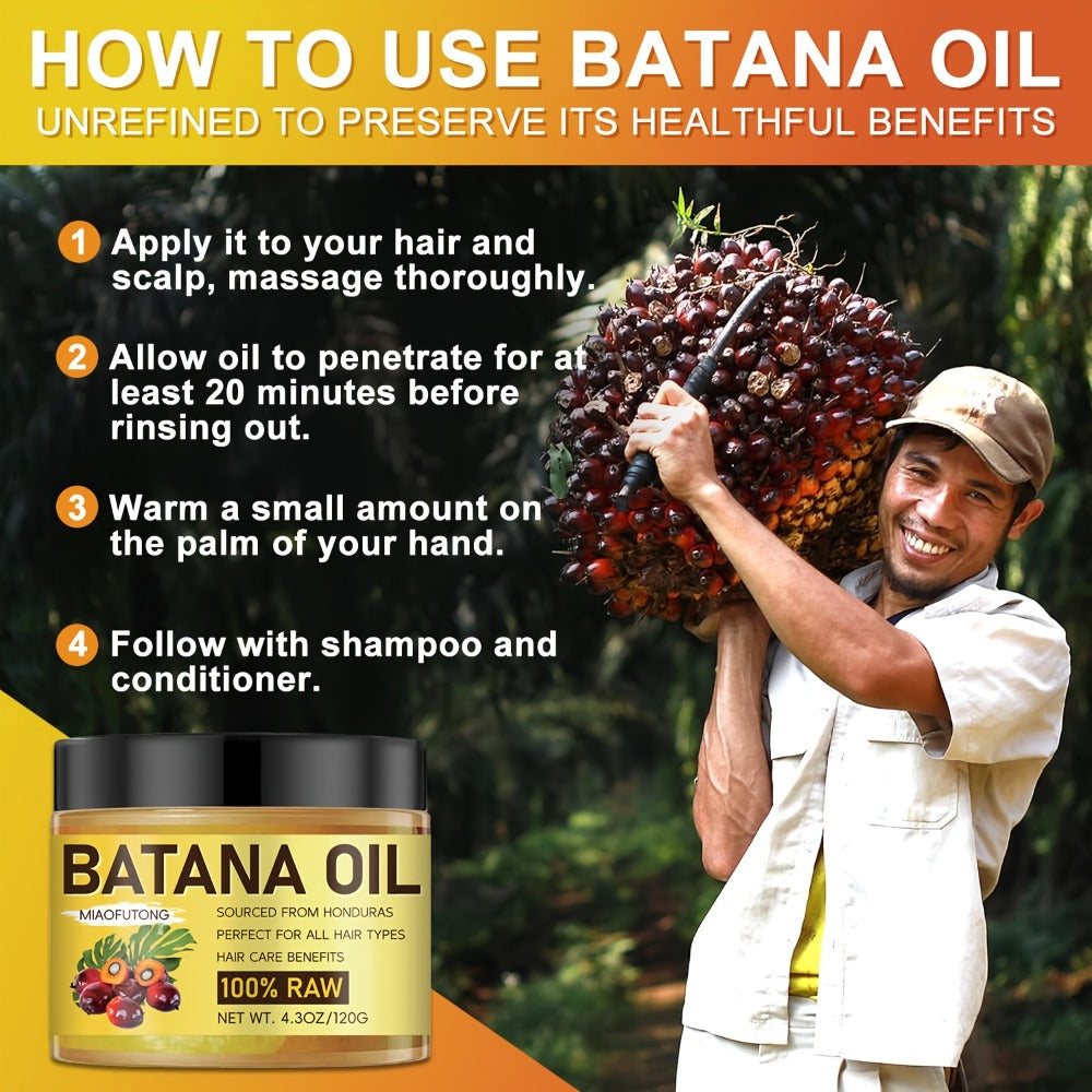 Banana Hair Oil Treatment 100% Raw Honduran Deeply Frizz Control Scalp Nourishment Dry Damaged Hair All Hair Types Women 4.3oz 120g