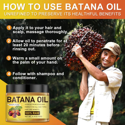 Banana Hair Oil Treatment 100% Raw Honduran Deeply Frizz Control Scalp Nourishment Dry Damaged Hair All Hair Types Women 4.3oz 120g