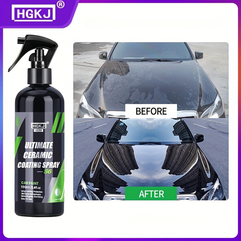 Car Ceramic Coating Spray by HGKJ with 100ml and 300ml Bottle Options for Exterior Paint Application