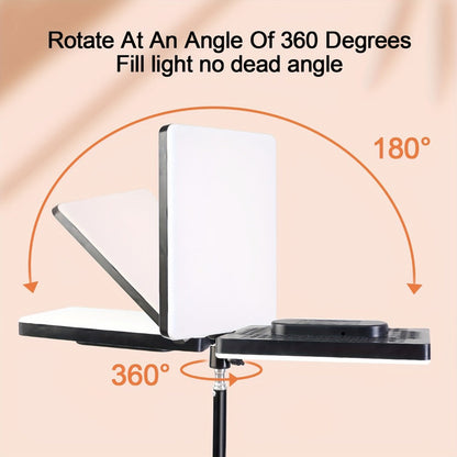 ZOMEI 10in LED Square Light Kit with 43.3in Tripod Stand & Phone Holder - Dimmable 3000K-6000K for an Everyday Personal Care Routine