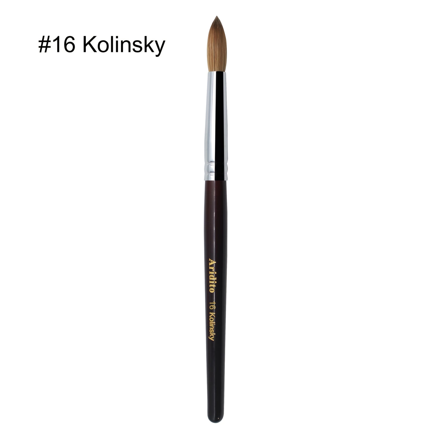 Kolinsky Acrylic Nail Brush Round Head Red Wine Wooden Handle – Professional Brush for Acrylic Extension Nail Art Sculpting & Manicure