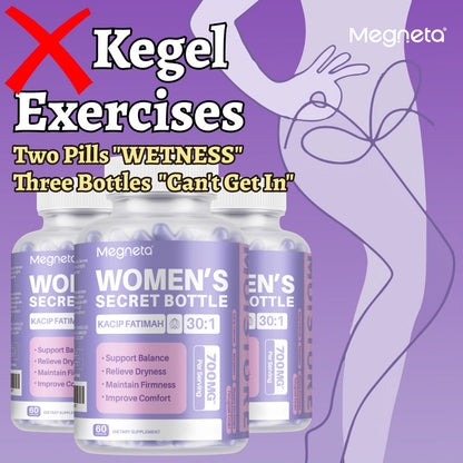 Women's Herbal Capsule Supplement with Five Named Botanicals in One-, Two- or Three-Bottle Packs
