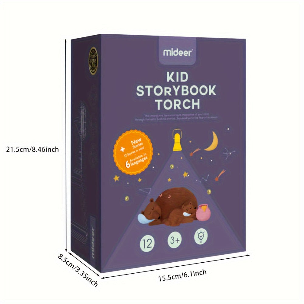 Kids Projector Torch with 12 Story Reels, MiDeer Flashlight Bedtime Storytelling Toy for Toddlers Ages 3+