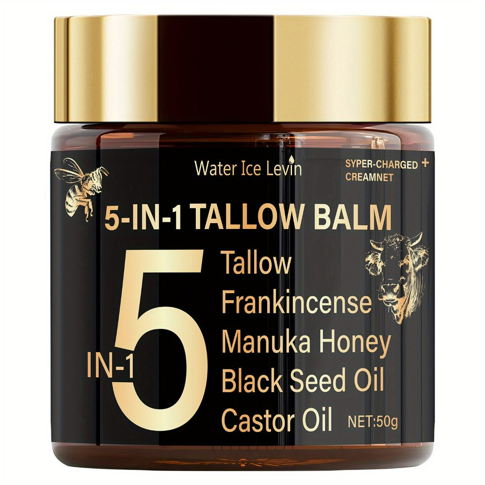 Beef Tallow Cream with Honey & Castor Oil - Deep Hydration Face & Body Cream - Skin for Entryways, Bedrooms and Living Spaces