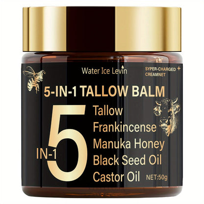Beef Tallow Cream with Honey & Castor Oil - Deep Hydration Face & Body Cream - Skin for Entryways, Bedrooms and Living Spaces