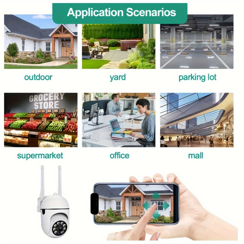 Security Camera 1080P Dome Four-Pack with Dual-Band WiFi, 360 PTZ, Motion Tracking and Two-Way Audio