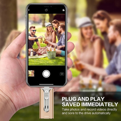 USB Flash Drive 4-in-1 USB 3.0 OTG Photo Drive with 128GB or 256GB Capacity, Four Connectors and Four Colors
