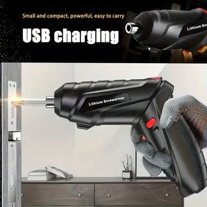 Cordless Electric Screwdriver Mini Drill, Rechargeable Lithium Battery, Compact Design for DIY & Tight Spaces