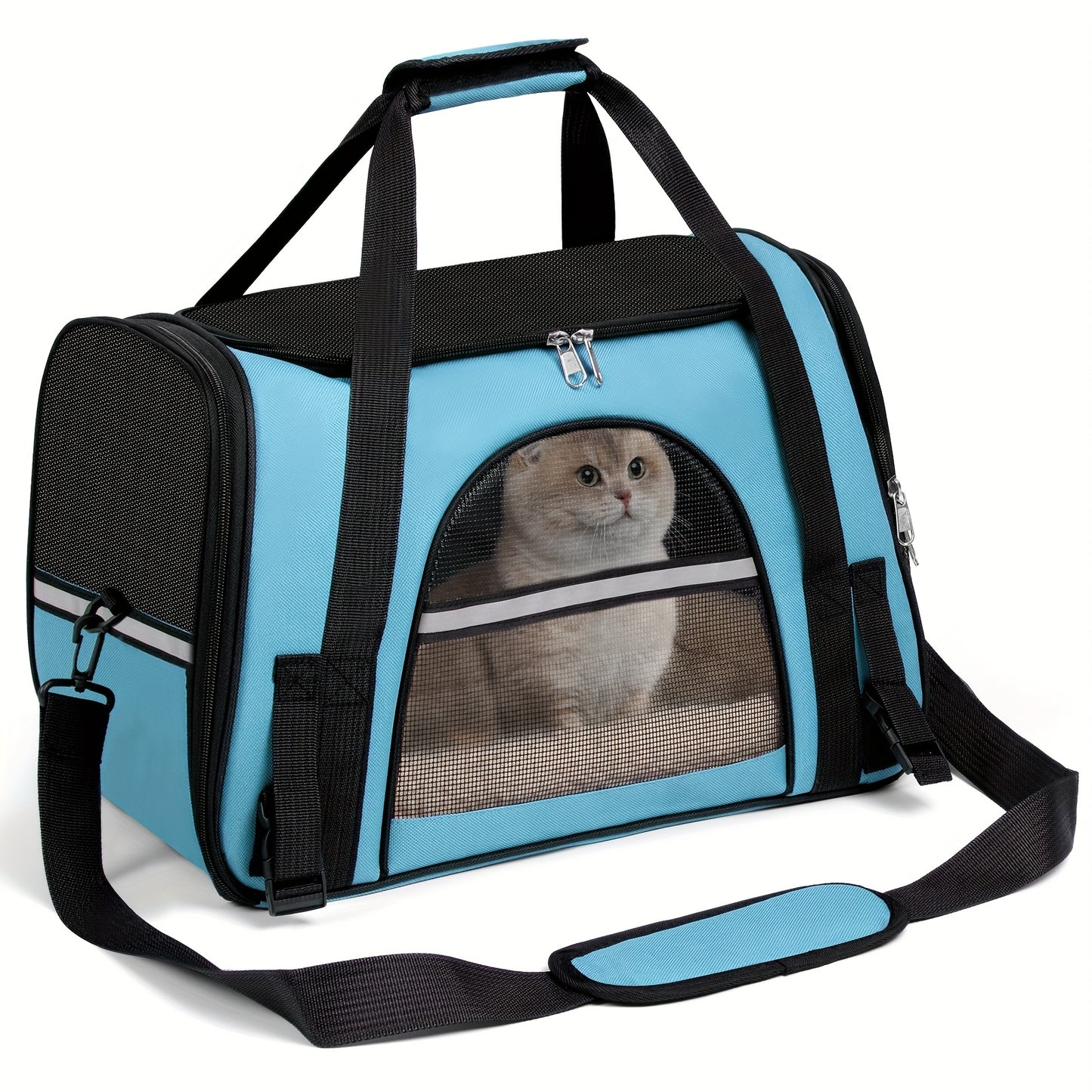 Foldable Cat Carrier Backpack | Airline Approved Collapsible Pet Travel Bag for Cats & Dogs, Spacious Ventilated Design