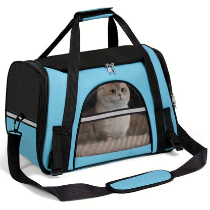 Foldable Cat Carrier Backpack | Airline Approved Collapsible Pet Travel Bag for Cats & Dogs, Spacious Ventilated Design
