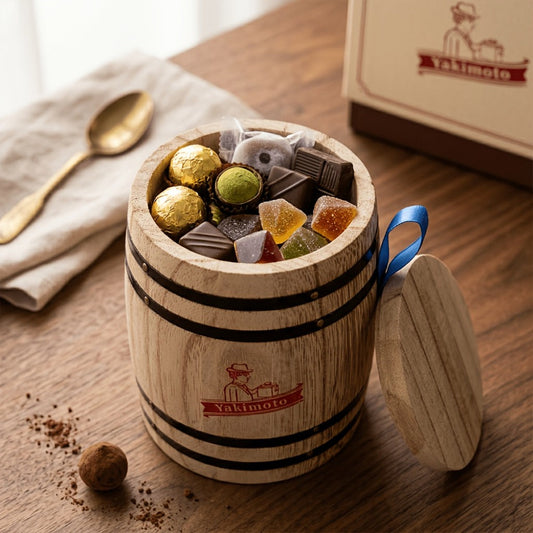 Wooden Barrel Storage Jar with Lid, Rustic Mini Desktop Organizer for Coffee Beans, Sugar, Candy