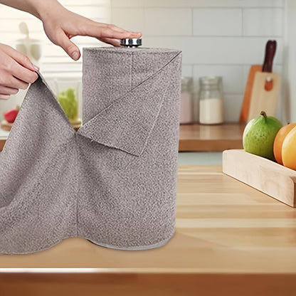 Microfiber Cleaning Cloths Reusable Paper Towel Roll Replacement – Washable Absorbent Tear-Away Dishcloths for Kitchen