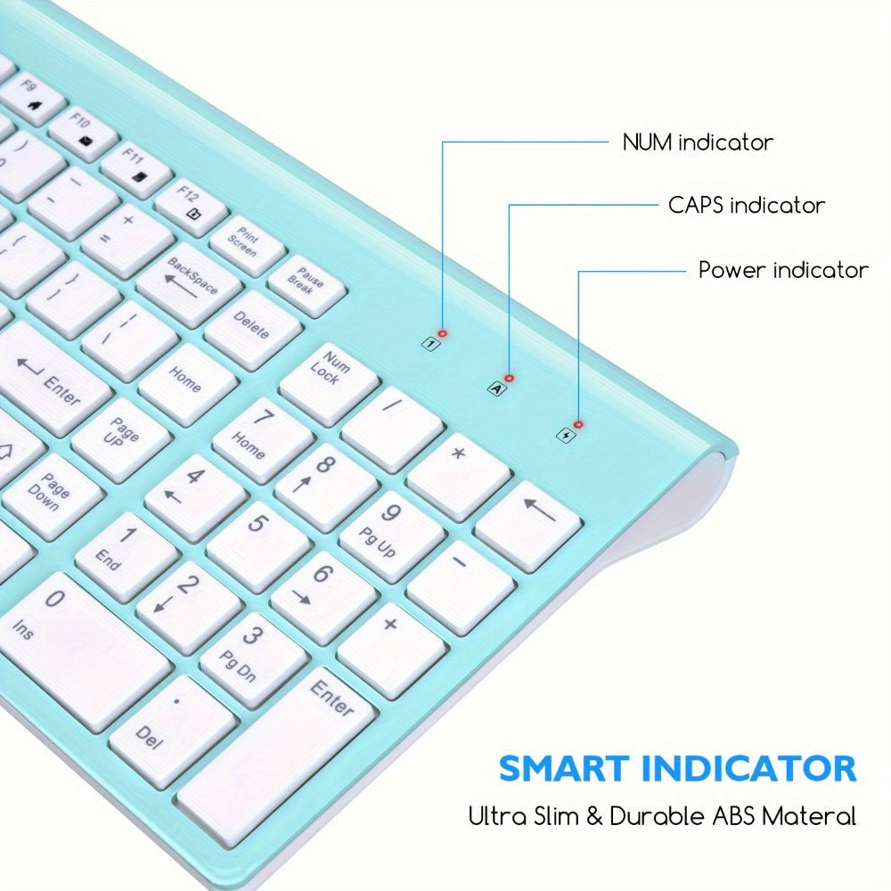 2.4G Wireless Keyboard and Mouse Combo Ultra-Thin Slim Full Size with Numpad Silent Keys Plug for an Everyday Personal Care Routine