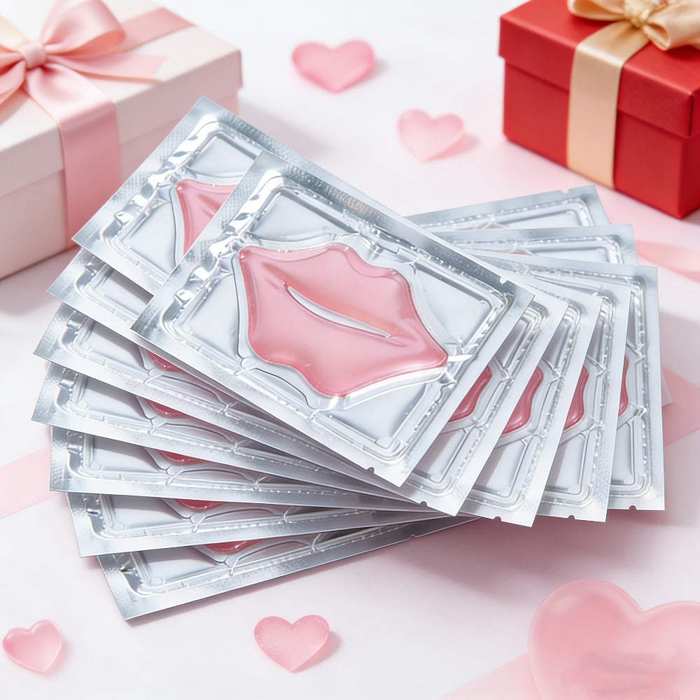 Fifty Individually Wrapped Pink Lip-Shaped Gel Patches with 11.6 x 8.8cm Sachet Dimensions