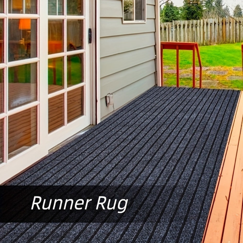 Runner Carpet with Rubber Backing - 1800G/sqm Indoor Outdoor Rug, Hallway, Entryway, Laundry Room & Balcony Runner Mat