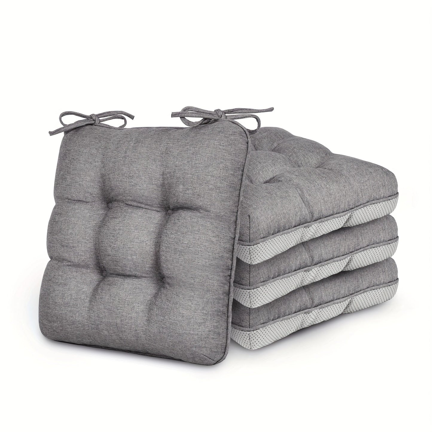 Memory Foam Chair Cushions 4/8 Pack, Non-Slip Seat Pads for Dining Chairs, Kitchen, Office & Patio – Indoor Outdoor Chair Pads M/L Size