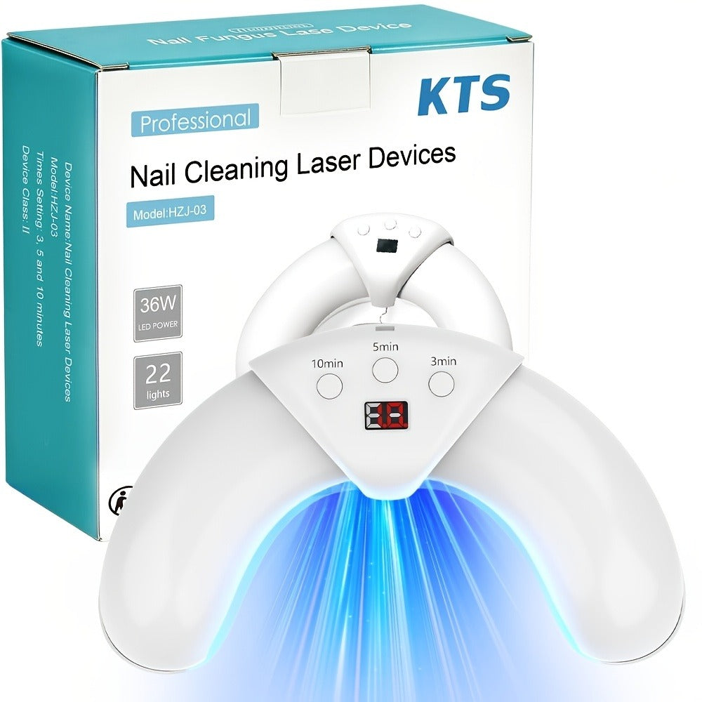 Nail Fungus Laser Treatment Device FDA Cleared - Blue Light 470nm & Infrared 910nm, 3/5/10 Min Timer