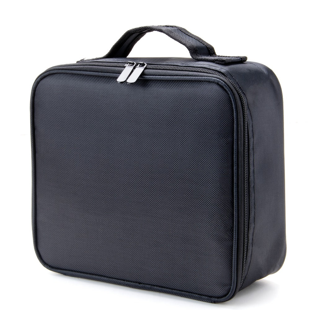 Makeup Bag Fabric Travel Case with Easy-Clean Lining and Top Handle for Travel, Vanity and Everyday Beauty Storage