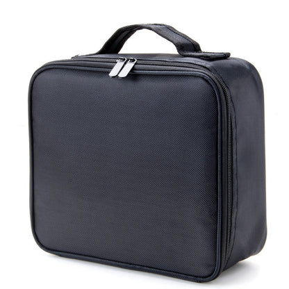 Makeup Bag Fabric Travel Case with Easy-Clean Lining and Top Handle for Travel, Vanity and Everyday Beauty Storage