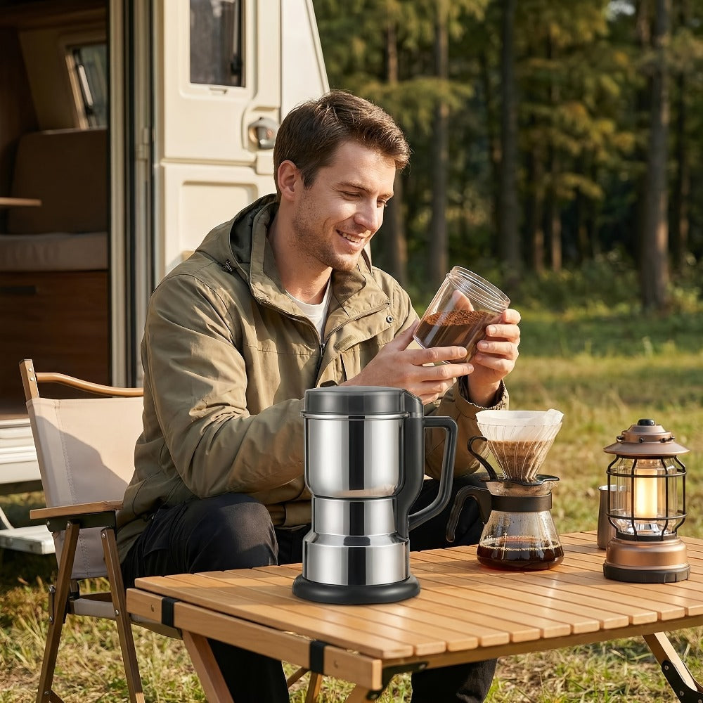 Electric Coffee Grinder 300W 25000RPM, 8-Blade Stainless Steel Spice & Grain Mill for Coffee Beans