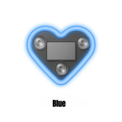Car Interior Neon Heart Lights Solar USB Rechargeable 5 Lighting Modes Vibration-Sensing Auto On/Off Dashboard Decoration for Cars Trucks