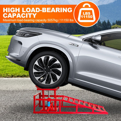 Hydraulic Car Ramps 2-Pack 5T High Lift Vehicle Wheel Ramps for Oil Change Tire Service for Entryways, Bedrooms and Living Spaces