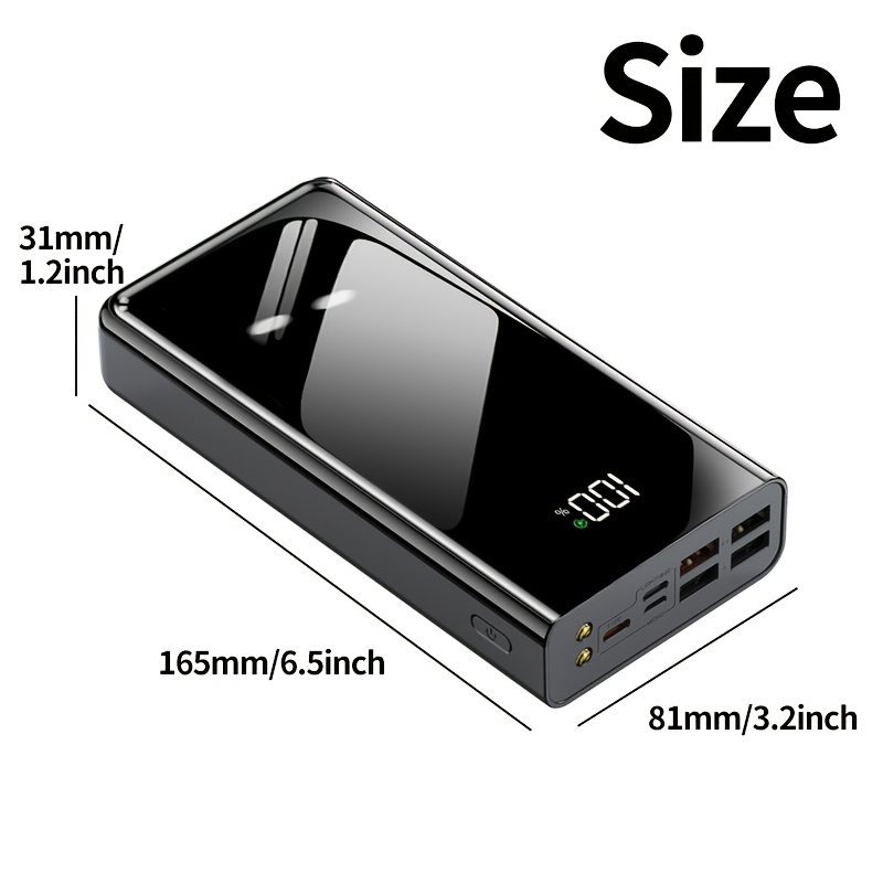 Portable Charger 50000mAh Large Power Bank LED Light Power Display Multi-Port USB-C Micro for an Everyday Personal Care Routine