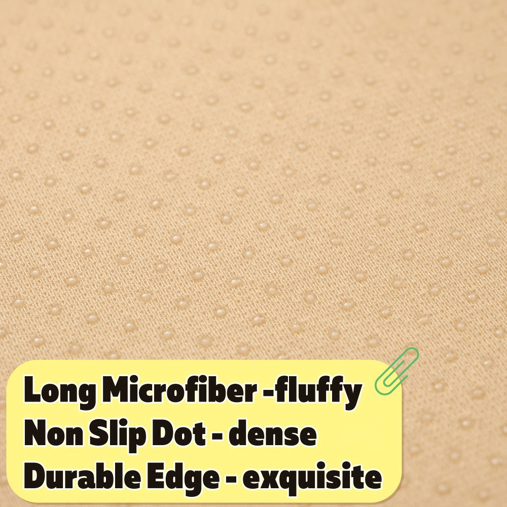 Plush Shaggy Area Rug 1.6 Inch Thick Non-Slip Machine Washable Polyester Carpet – Tie-Dye & Solid Color Fluffy Rectangle Rug for Living
