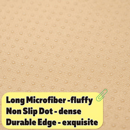 Plush Shaggy Area Rug 1.6 Inch Thick Non-Slip Machine Washable Polyester Carpet – Tie-Dye & Solid Color Fluffy Rectangle Rug for Living