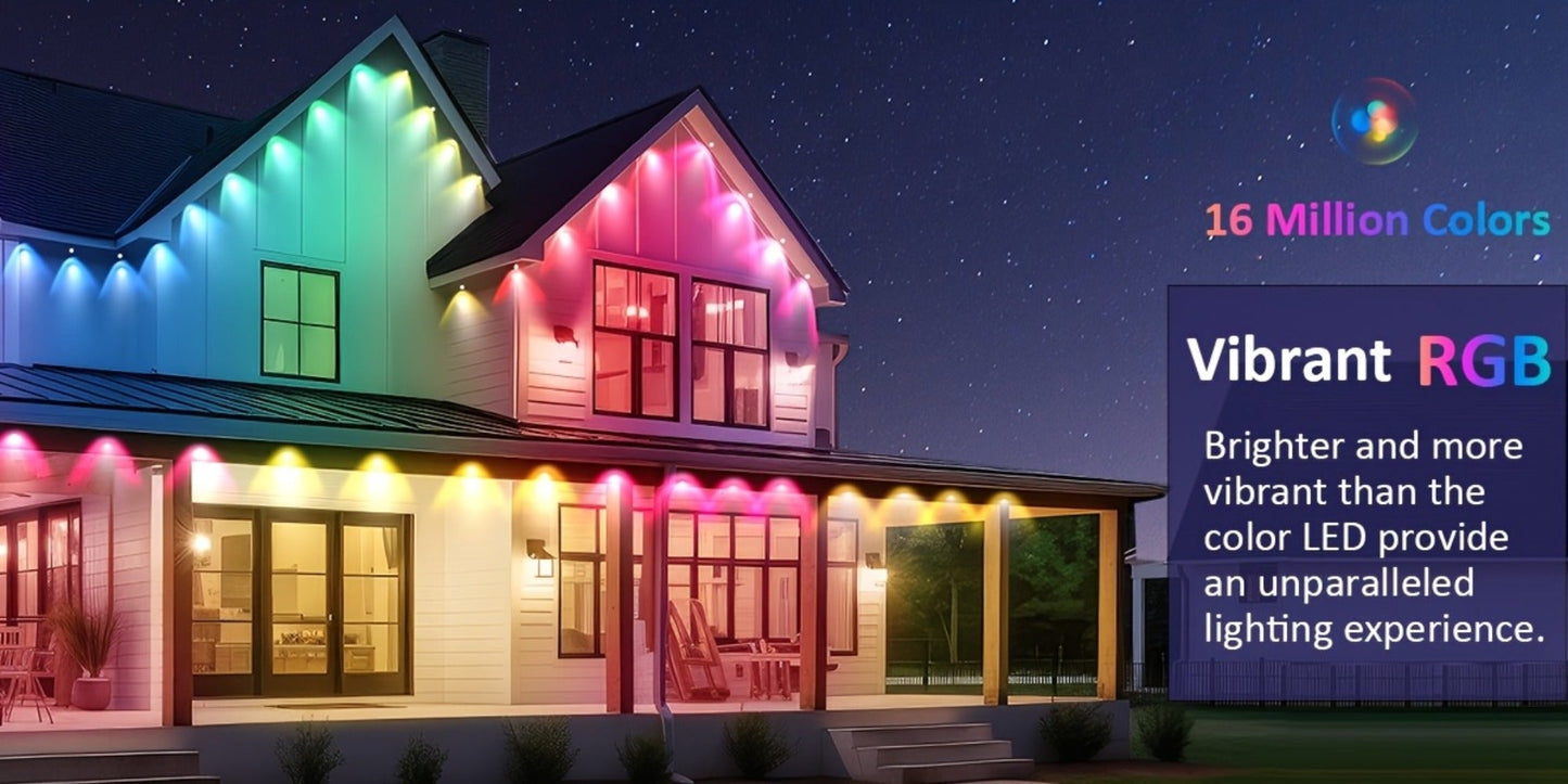 Permanent Outdoor RGB Eave Lights Smart App & Remote Control for an Everyday Personal Care Routine
