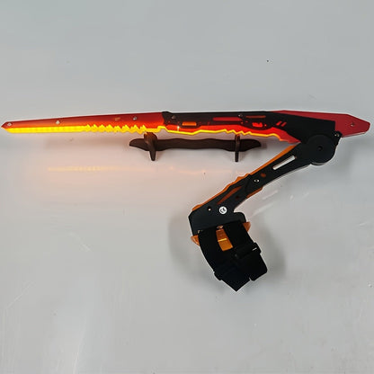 LED Mantis Knife Cyberpunk Light Up Acrylic Prop, Luminous Blade for Halloween Costume Cosplay Sci-Fi Role Play Party