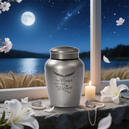 Cremation Urn for Human Ashes Large 8.5 Inch Stainless Steel Burial Urn for Adult Male Female