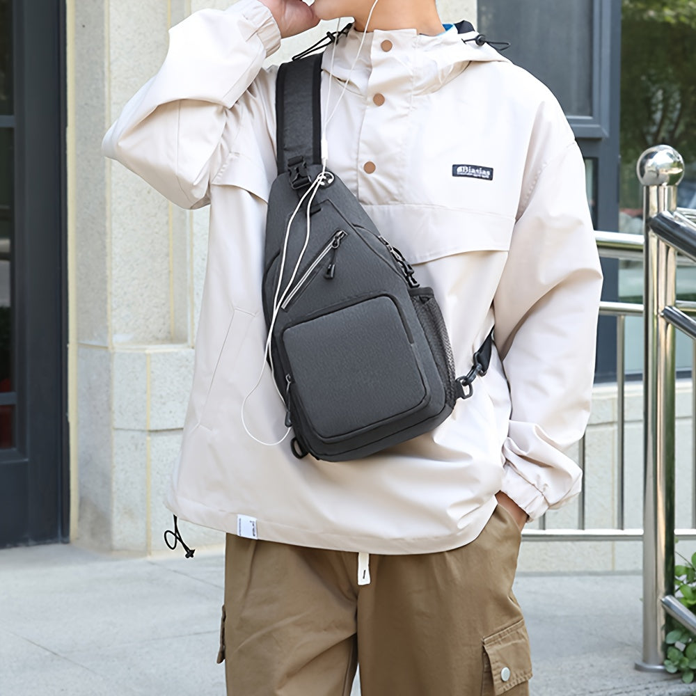 Lightweight Multi-Pocket Sling Crossbody Bag for Women and Men with Zip Compartments and 14 Color Styles