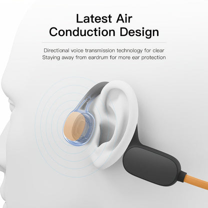 Kids Open Ear Headphones Air Conduction Wireless Bluetooth Headset Mic 20H Playtime for Bedside Audio, Alarms and Room Entertainment