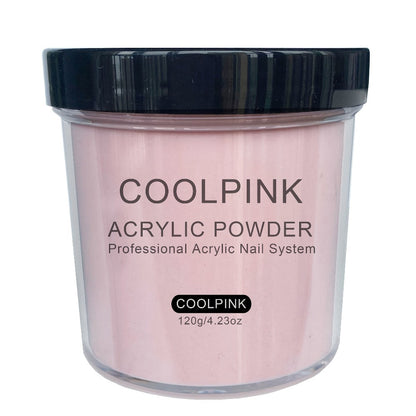 Acrylic Nail Powder 4oz Glitter Set 3 Colors Cool Pink Golden Natural for Nail Extensions Sculpting 3D Nail