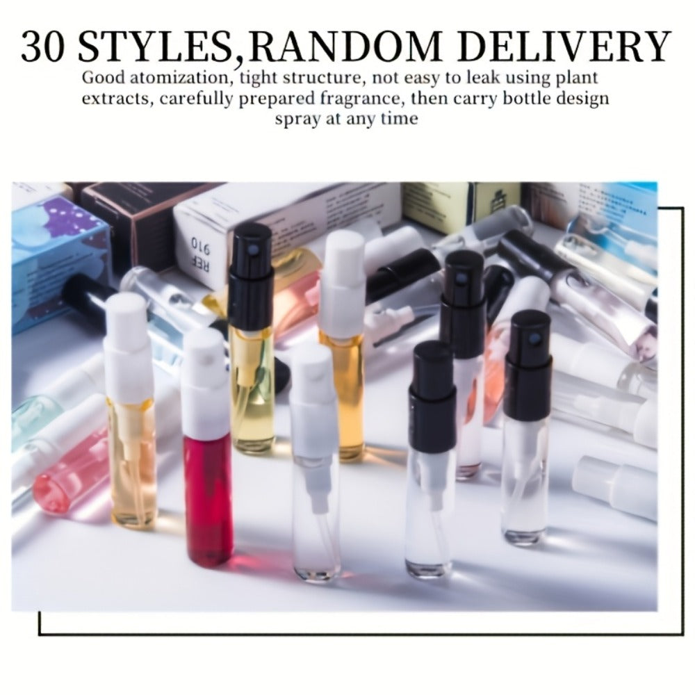 Mini Perfume Set for Women 30pcs High Concentration Floral Fruity Woody Musky Portable Spray for Bath Time, Home Spa and Personal Care