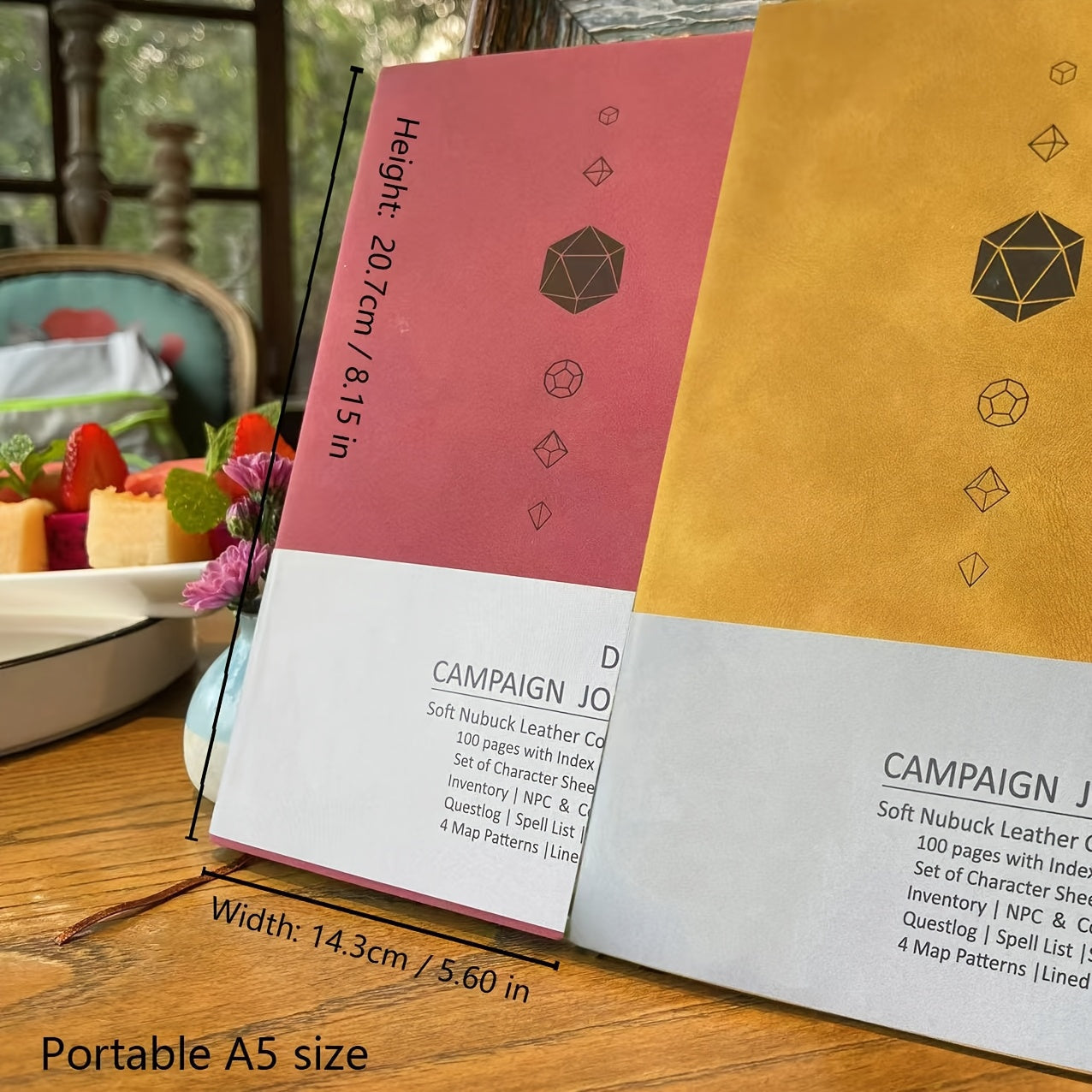 DnD Campaign Journal for D&D 5e & 5R Players, RPG Notebook with Character Sheets, Spell Tracker, Quest Log