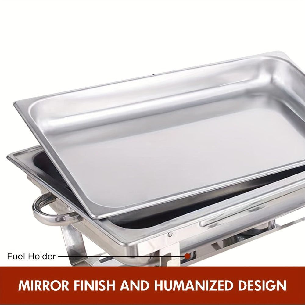 Chafing Dishes Buffet Set 9QT Stainless Steel Food Warmer Trays for Parties Hotel Christmas – 1/2/4/6/8 Pack