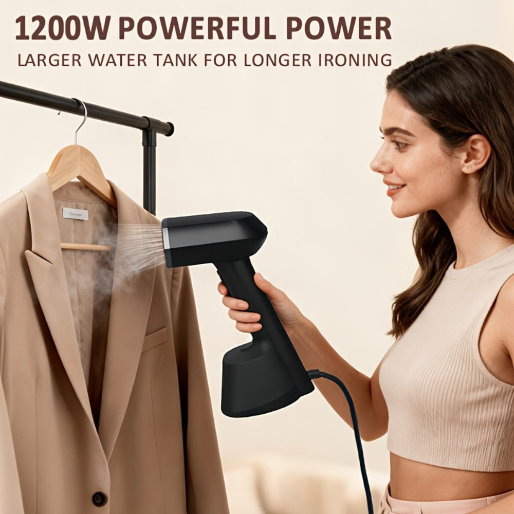 1200W Handheld Garment Steamer with 270ml Tank, 30-Second Heat-Up Marking and Removable Base