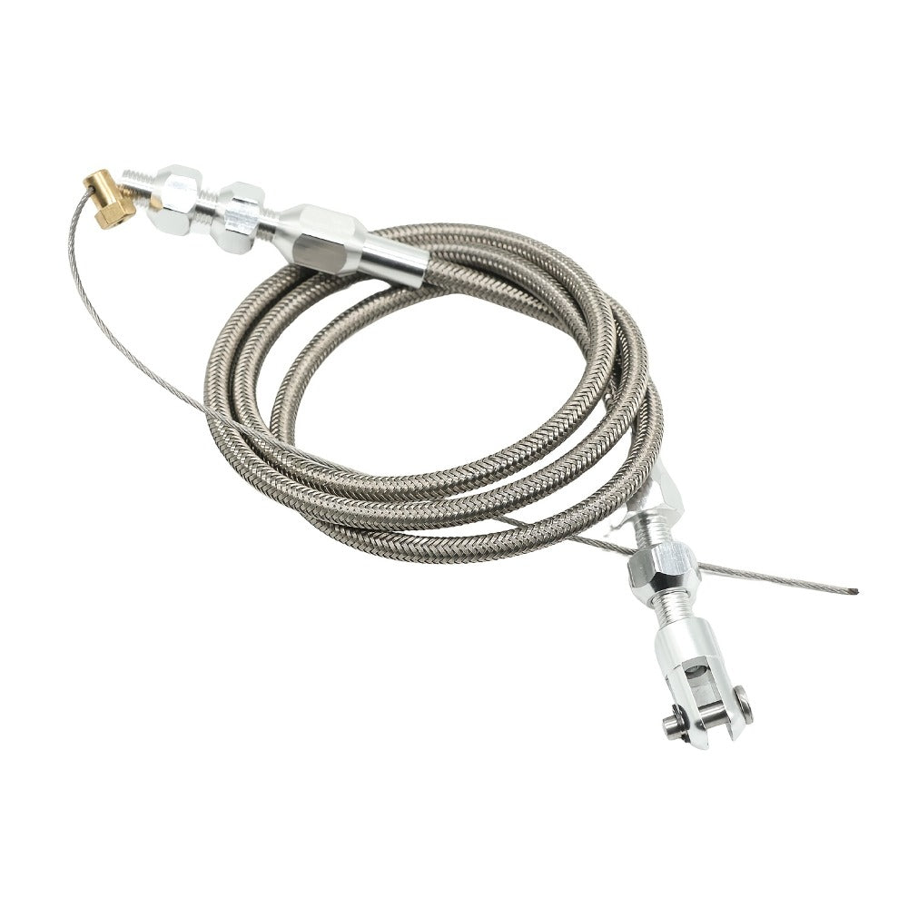 Throttle Cable Stainless Steel 24 Inch – Universal U-Cut-to-Fit Carburetor Throttle Cable for Ford Mustang 302 5.0L