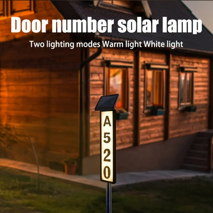 Solar Column Sign Light LED Address Sign Light Outdoor - Dusk to Dawn Solar Powered Post Light for Home Driveway Gate Lawn Floor Yard